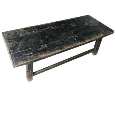 Chinese hand crafted wooden antique rectangle center coffee table living room solid wood black coffee table