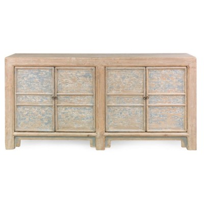 Wholesale Living Room Antique Furniture Shabby Chic Grey Recycled Pine Wood Sideboard