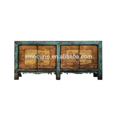 living room Chinese antique vintage furniture painted antique sideboard cabinet