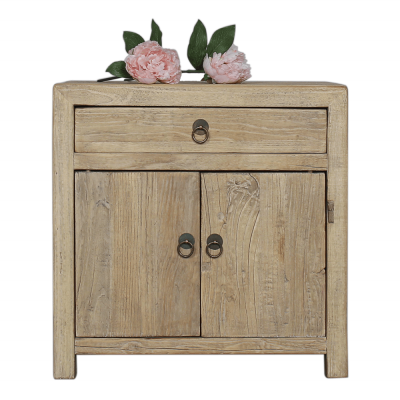 Popular design antique natural wood nightstand table hotel reclaimed wooden bedside cabinet