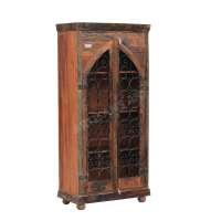 Oil Railway Sleeper Timber Vintage Almirah Cabinet, Vintage Recycle Wood Antique multipurpose Cabinet